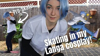 Putting on my Langa Cosplay To See If It Gives Me Skateboarding Abilities | Sk8TheInfinity Cosplay