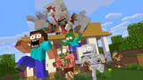 Monster School : ZOMBIE  ATTACK CHALLENGE (ALL OF US DEAD) -  Minecraft Animation