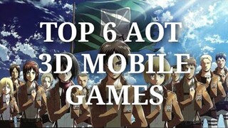 TOP 6 Attack On Titan 3D Games For Android (Download Link in Description)