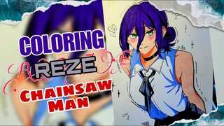 COLORING Reze 💣💥 – Art From CHAINSAW MAN MOVIE