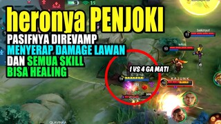 Pasif barunya menyerap semua damage tim lawan, kasihan langsung masuk BAN LIST HERO #mobilelegends