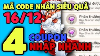 4 MÃ CODE PLAY TOGETHER 17/12 | LẦN ĐẦU NHẬN COUPON GIÁNG SINH, NOEL QUÁI DỊ NHẤT TRONG GAME