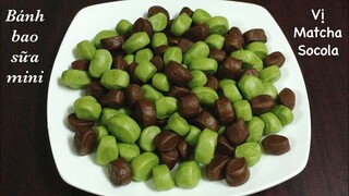 BÁNH BAO SỮA - Dùng bột mì đa dụng làm Bánh Bao vị Matcha và Socola | Tra My Cooking