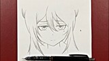 Sad anime sketch | how to draw sad anime girl easy step-by-step