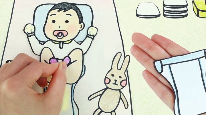 【Stop-motion Animation】 This is what it’s like to take care of a baby｜SelfAcoustic
