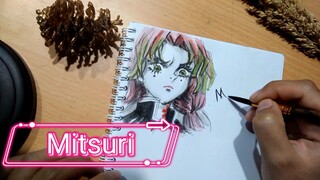 draw + coloring mitsuri from Demon Slayer