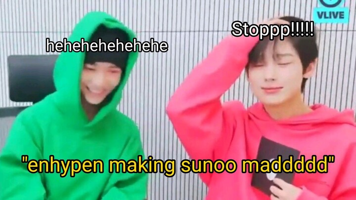ENHYPEN Members Teasing, Imitating and Making Sunoo Mad.