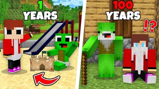 Baby Mikey & JJ EVOLUTION from KID YOUNG to OLD in Minecraft challenge (Maizen Mizen Mazien)