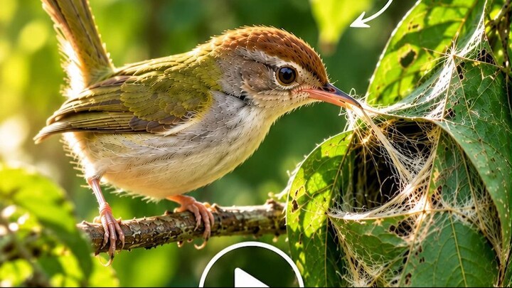 This Tiny Bird Builds a Home Using Leaves! | The Amazing Tailorbird