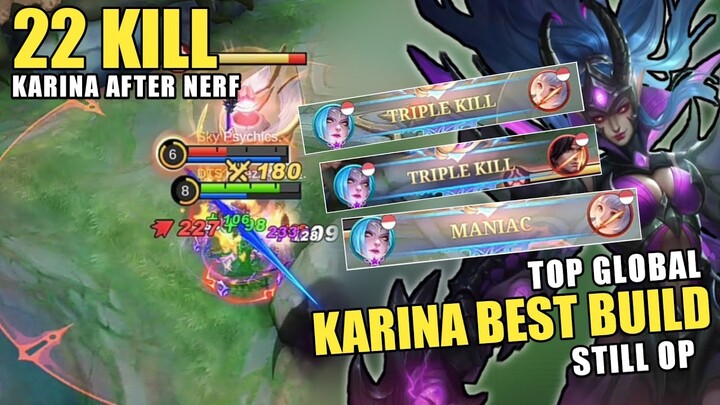 KARINA GAMEPLAY BEST BUILD 2022 [ Top Global Karina ]