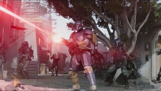 Mando and Mandalorian Tribe VS Gorian Shard Army - Nevarro War | The Mandalorian 3x05