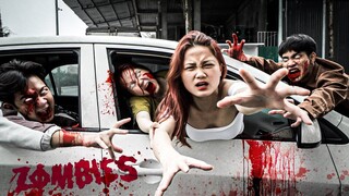 Zombie Parkour Escape POV: 좀비 차에서 여자친구를 막아요||Ep.1 Rescuing Girlfriend From Zombies(the walking dead)