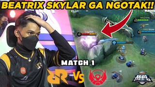 SKYLAR PAKE CHEAT MAP HACK + AUTO AIM?!! BEATRIXNYA GA NGOTAK COY!! - RRQ VS BTR MATCH 1 MPL S9