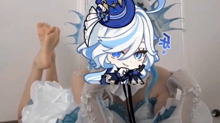 旅行者~今天的水元素够嘛......原神水神芙宁娜cos