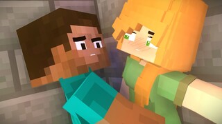 New Steve I'm Stuck and Biting Twins! (Minecraft Animation)