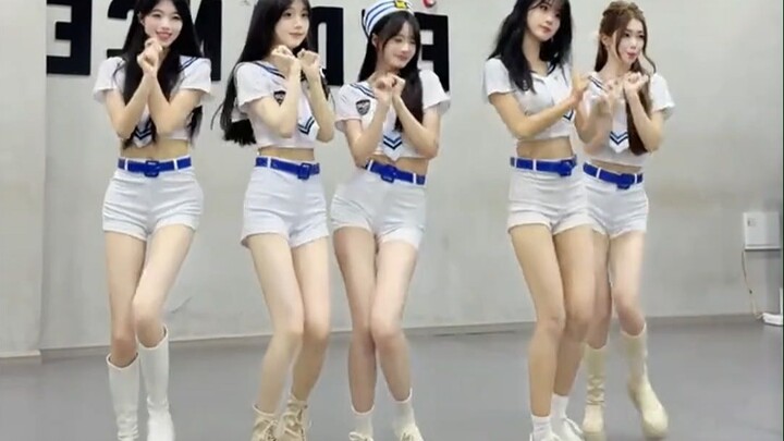 The whole screen is filled with long legs.