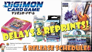 Many Digimon TCG Products Delayed, Huge Reprints & Complete Release Schedule (Digimon TCG News)