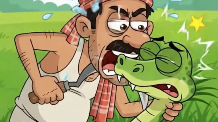 মানুষকে সাপ কামড় দিয়ে দিলো#shorts #Billi Billi shorts #cartoon