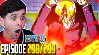"WAIT SANJI BOUTA GO WILD" One Piece Ep. 298,299 Live Reaction!