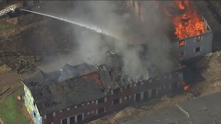 Abandoned apartment complex fire in Atlanta