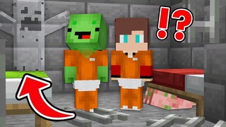 How Baby Mikey & JJ Esacped FROM SPOOKY PRISON of FAMILY MAIZEN in Minecraft challenge Maizen Mazien
