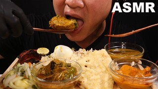 ASMR EATING INDIAN FOOD | BIRYANI RICE WITH LAMB CURRY | BUTTER & TANDOORI CHICKEN | GARLIC NAAN