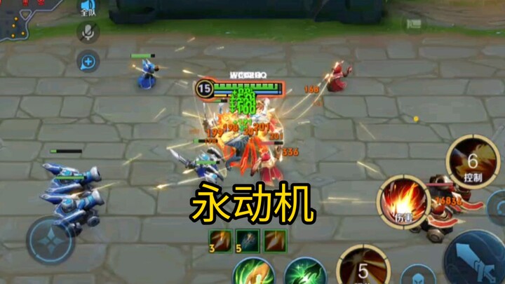 Playing the perpetual motion 3v3 mode for 120 minutes