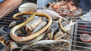 TÔM LUỘC & CÁ NƯỚNG • Bữa Cơm Sáng trên Sông Vàm Cỏ | Ngư Dân Miền Tây