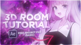 3D ROOM TYPOGRAPHY Like ICATK |  After Effects AMV Tutorial 2022 (FREE PROJECT FILE)