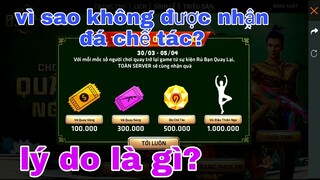 Garena free fire| #190 lý do vì sao không nhận được đá chế tác từ sự kiện