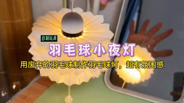 Turn discarded badminton shuttlecocks into a stylish little night light—and use it as a pendant too!