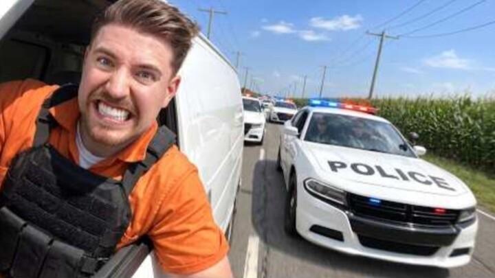Escape 100 Cops, Win $500,000 ,,, mrbeast