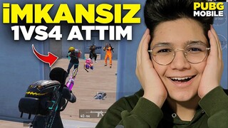 SAĞLAM TAKIMA İMKANSIZ 1VS4 ATTIM! - PUBG MOBİLE