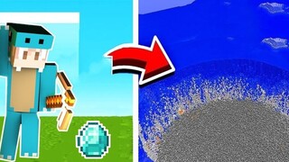 If the dropped items explode! How long can you survive? #Minecraft Fun Survival