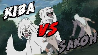 Kiba & Akamaru VS Sakon (English Sub)