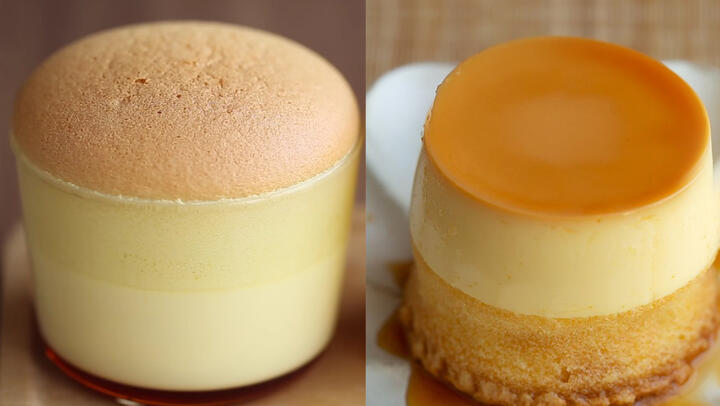 Caramel Pudding Cake, triple flavors in one bite