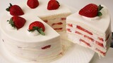 [Food][DIY]Delicious dessert: strawberry crepe cake