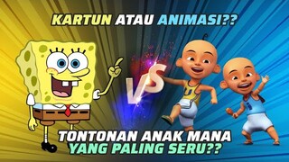 Upin Ipin vs Spongebob Squarpant: Film Kartun Mana Lebih Seru Ditonton? | MRI PanSos Kap #short