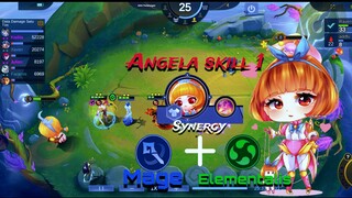 ANGELA SKILL 1 + COMBO SYNERGY MAGE & ELEMENTALIS!!! MAGIC CHESS–MOBILE LEGEND BANG BANG