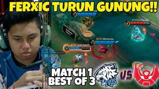 AKHIRNYA FERXIC DI MAINKAN!!! PLAYER DGN REFLECT TERTINGGI DI MPL ID S11?? MATCH 1 EVOS VS BTR