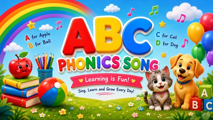 Phonics Song with TWO Words - A For Apple - ABC Alphabet Songs with Sounds for C