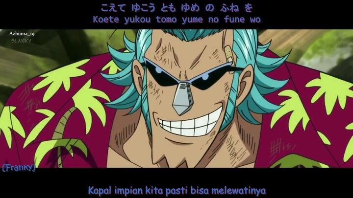 [Lagu all nakama untuk Luffy!!] One Piece - There Is No Shape Of Dream (Lyrics+ Subtitle Indonesia)