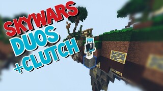 Skywars[Duos]+Clutch|HiveMC|MCPE Touch control gameplay