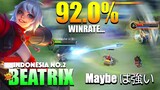 Beatrix Powerful Accuracy with 92.0% WinRate! | Top Global Beatrix Gameplay By Maybe は強い ~ MLBB