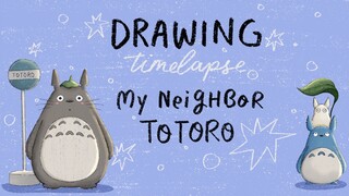 My Neighbor Totoro drawing timelapse by sunnyside_arteu
