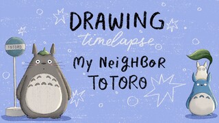 My Neighbor Totoro drawing timelapse by sunnyside_arteu