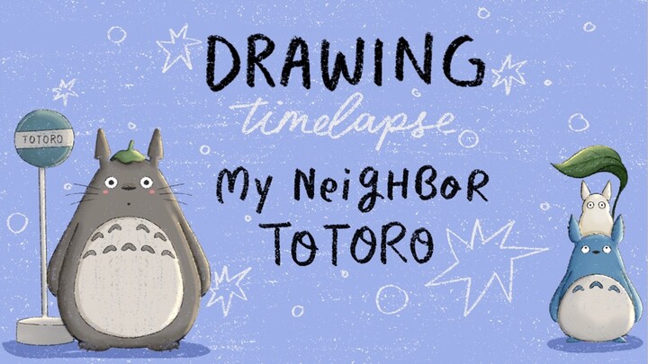 My Neighbor Totoro drawing timelapse by sunnyside_arteu