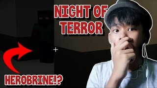 THE NIGHT TERROR IN MINECRAFT PE | HORROR MAP (HEROBRINE WAS THERE!)