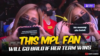 THIS MPL FAN SAID IF HER TEAM WINS SHE GO BALD...🤯
