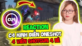 (Free Fire) - Reaction C4 Gaming Vua Oneshot Không Ngai 4 Viên Shotgun Làm Ngay 4 Bé